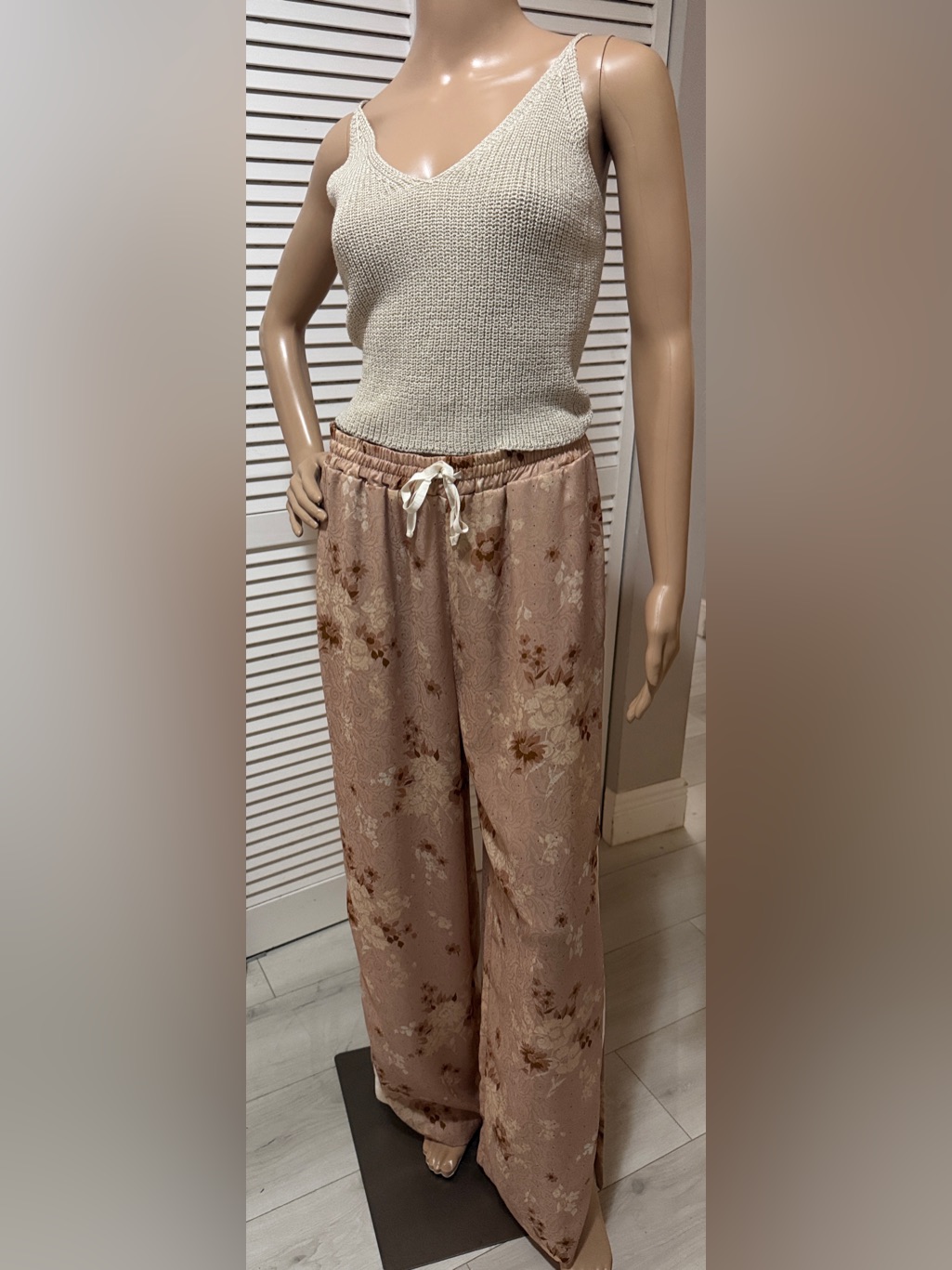 Semi-Couture Wide Leg Split Hem Draped Pants Italy Size 44(Us M)